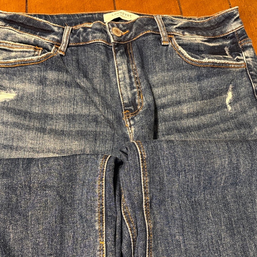 Women's Blue Straight Leg Jeans